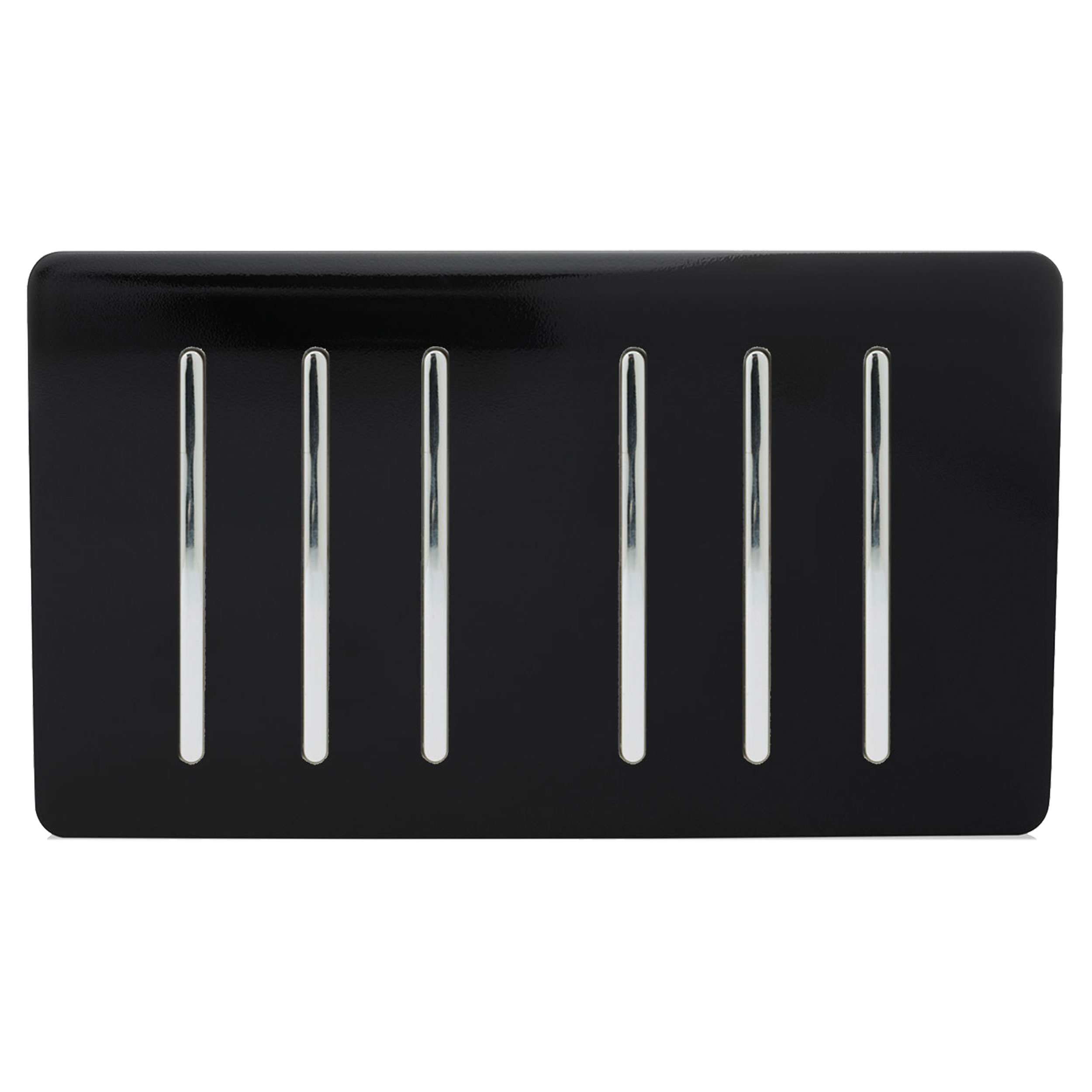 ART-SS66BK  6 Gang 2 Way 10 Amp Rocker Twin Plate Gloss Black
